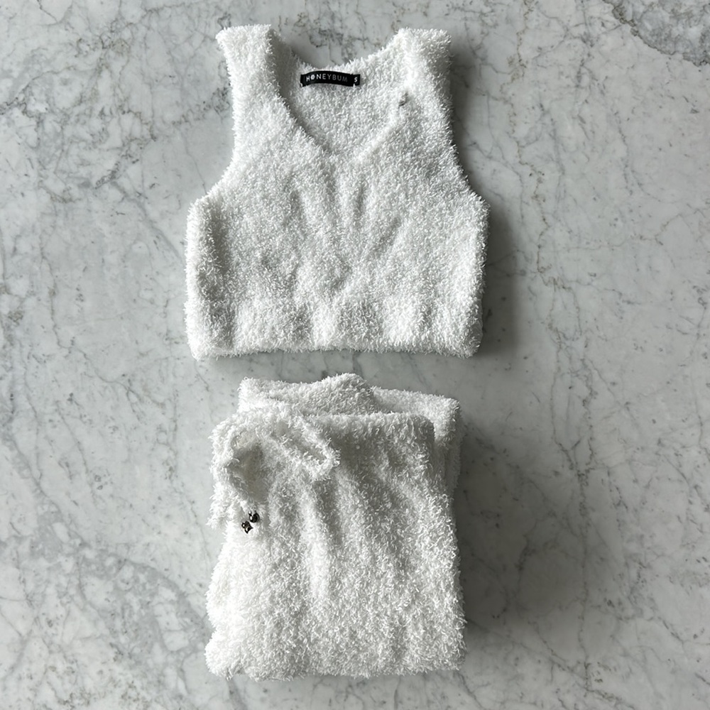 HONEY BUM 2 piece top and bottom set - super plush and cozy